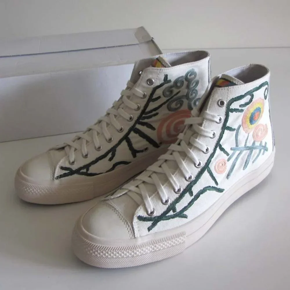 new VISVIM Skagway Canvas Embroidery high-top sneakers 11 - Picture 5 of 11